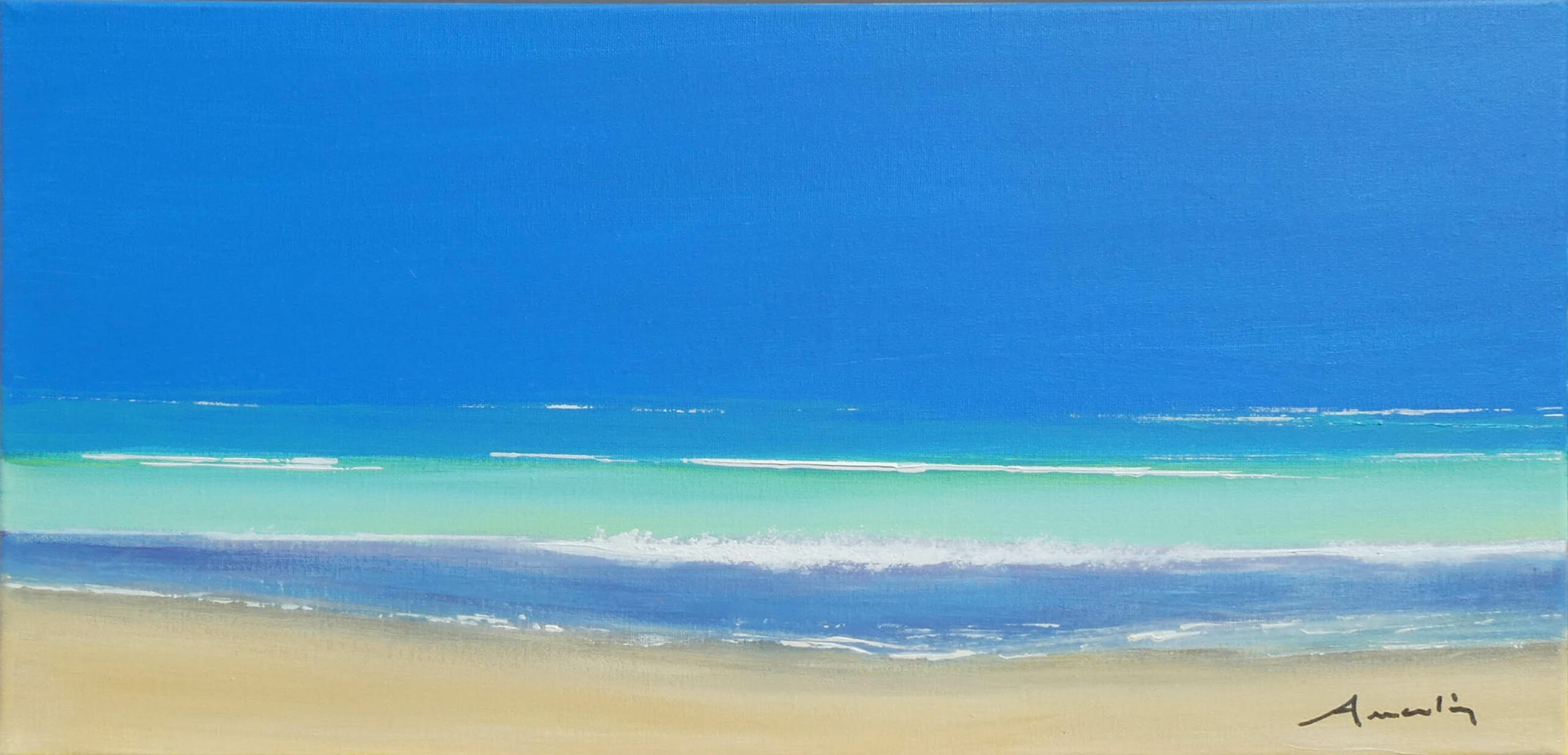 Tableau Peinture Acrylique Plage