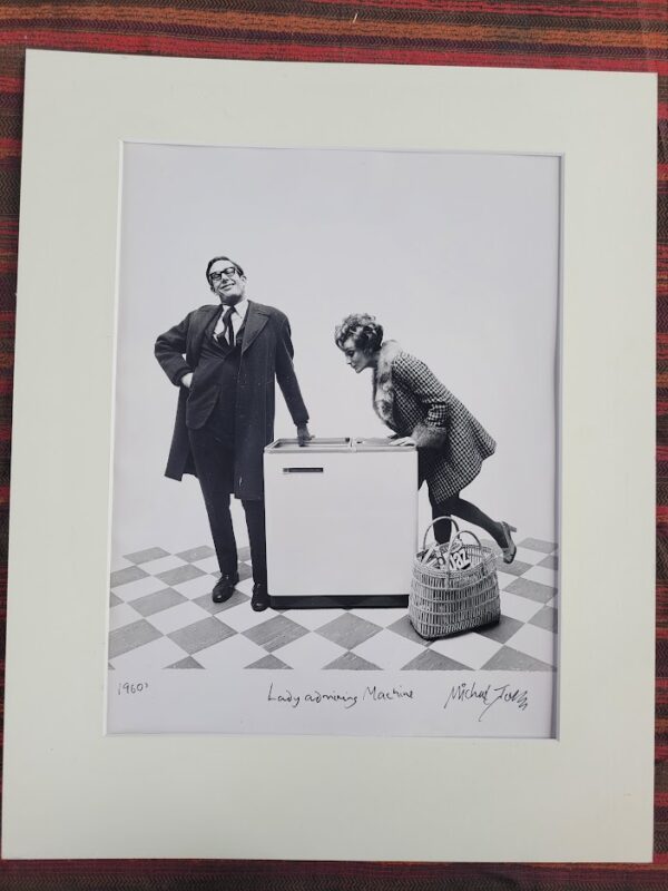 Stereotypical salesman and female shopper Daz washing powder advert test print by Michael Joseph