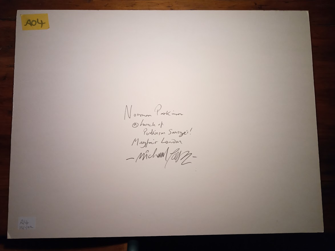 Norman Parkinson with Porkinson Sausages balloons before Hamilton's Gallery launch party, bleached artistic edition