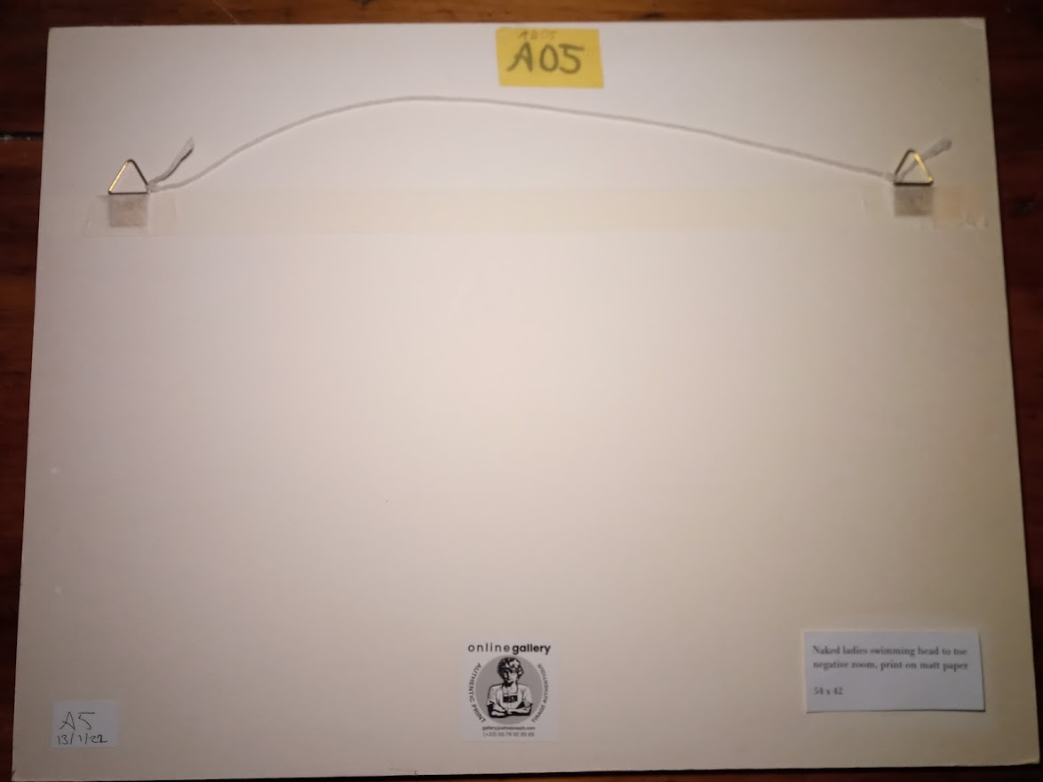 Paire de femmes nues nageant en directions opposées, de la série pool ladies par Michael Joseph