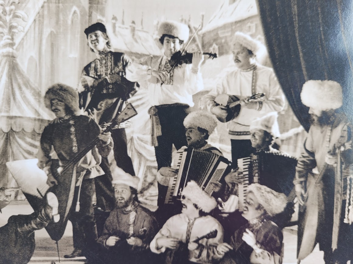 Eristow Vodka advert, russian dancers in the theatre test print, black and white by Michael Joseph