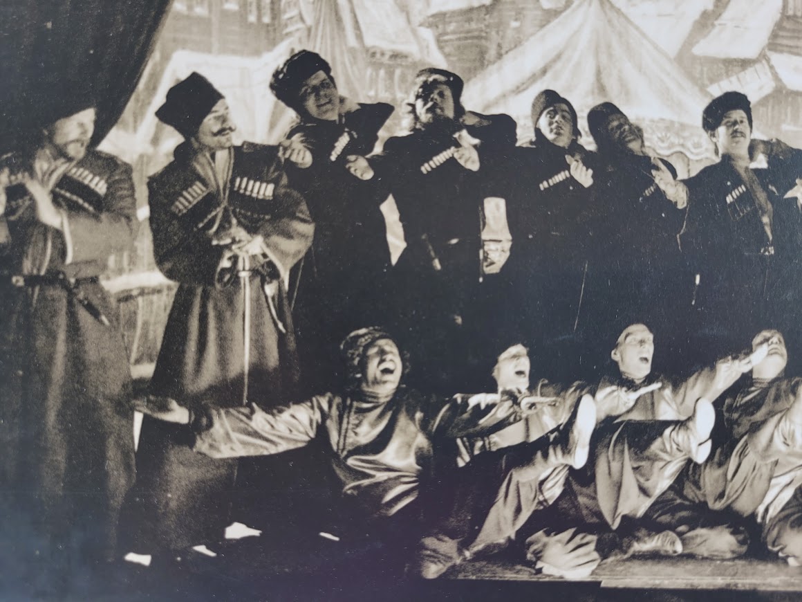 Eristow Vodka advert, russian dancers in the theatre test print, black and white by Michael Joseph