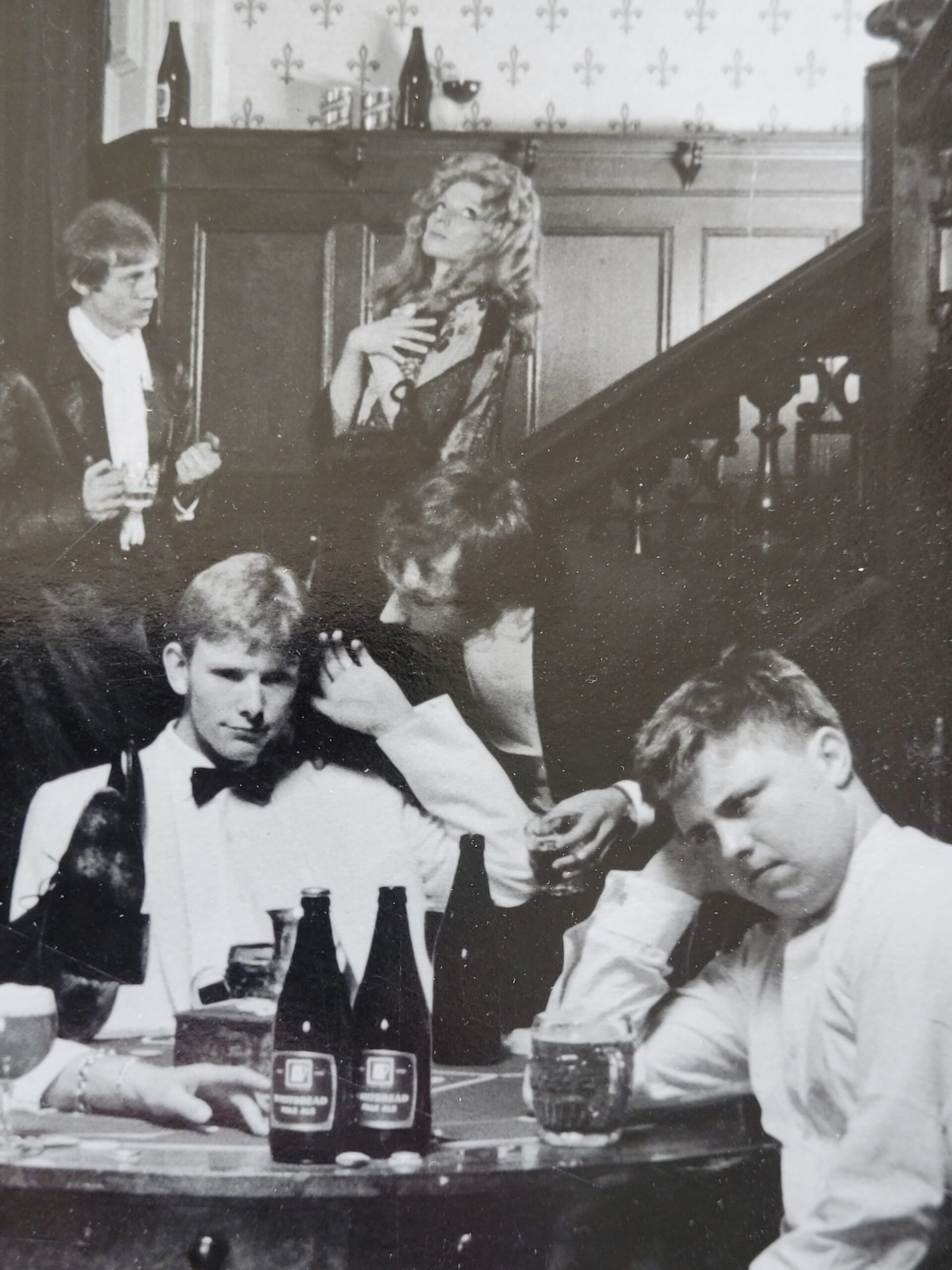 Tiddlywinks college students drinking Whitbread at Crystal Palace, the photographer's first ever orgy, by Michael Joseph