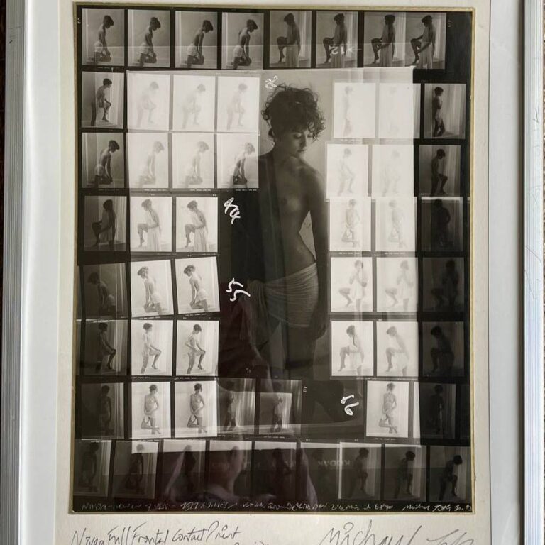 Planche contact Femme nue et baignoire, Belle Composition Brune par Michael Joseph