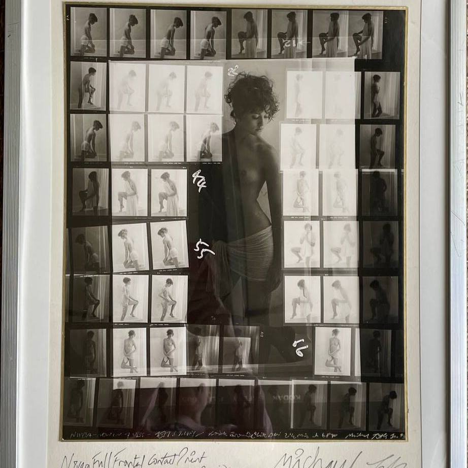 Planche contact Femme nue et baignoire, Belle Composition Brune par Michael Joseph