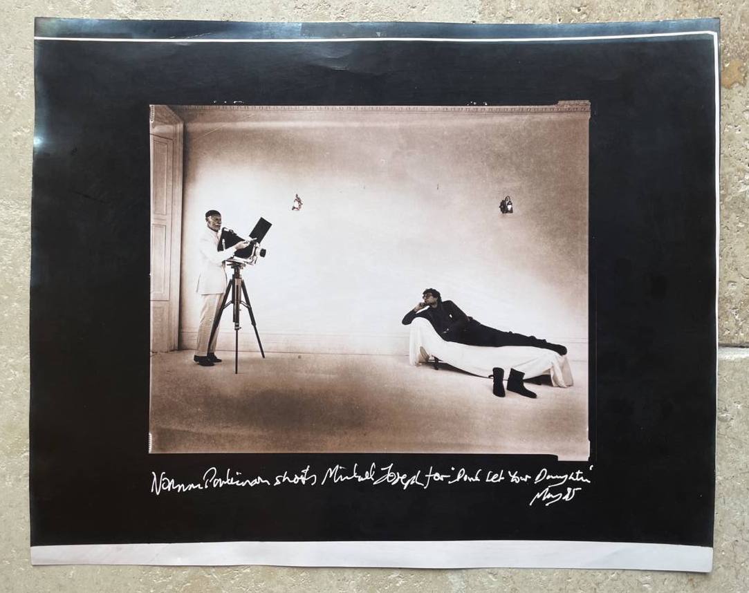 Norman Parkinson "Would you let your daughter" book, a publicity shot, with Michael Joseph