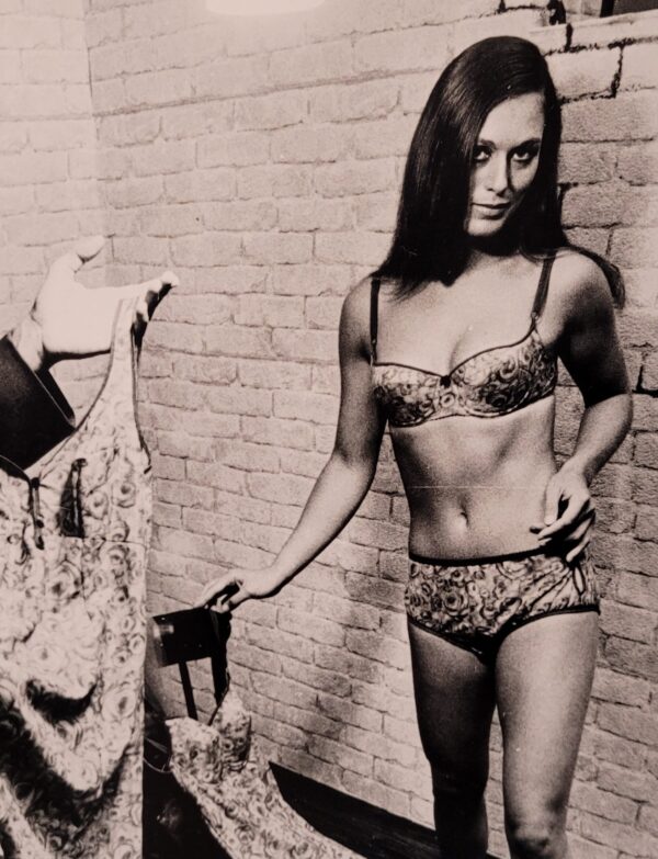 Triumph prison lady, underwear to be arrested in, classic gender stereotype advert by Michael Joseph