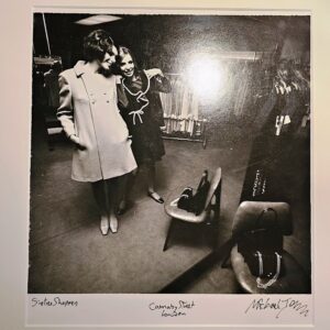 Pair of sixties shoppers in a shop in Carnaby Street, a test print by Michael Joseph