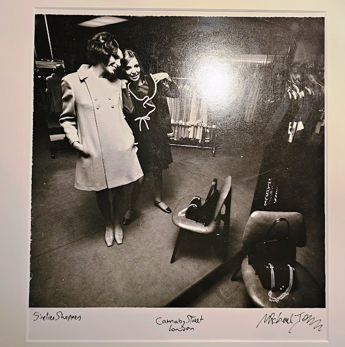 Pair of sixties shoppers in a shop in Carnaby Street, a test print by Michael Joseph