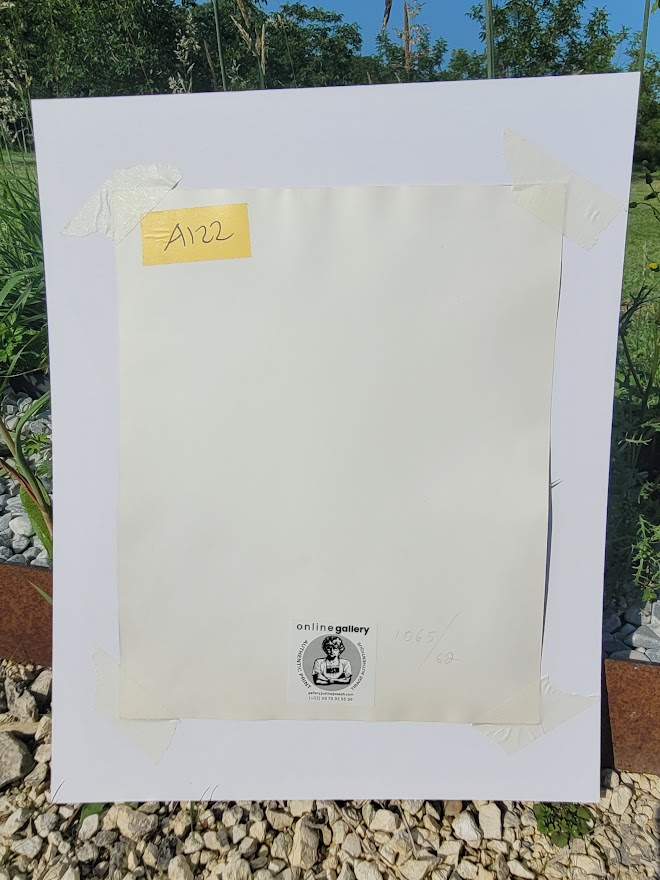 Brown-eyed blonde with fur hat and gestapo leaving car, seventies advert proof shot by Michael Joseph