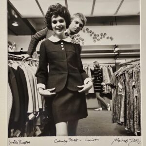 Pair of shoppers in a Carnaby Street clothes store, test print by Michael Joseph