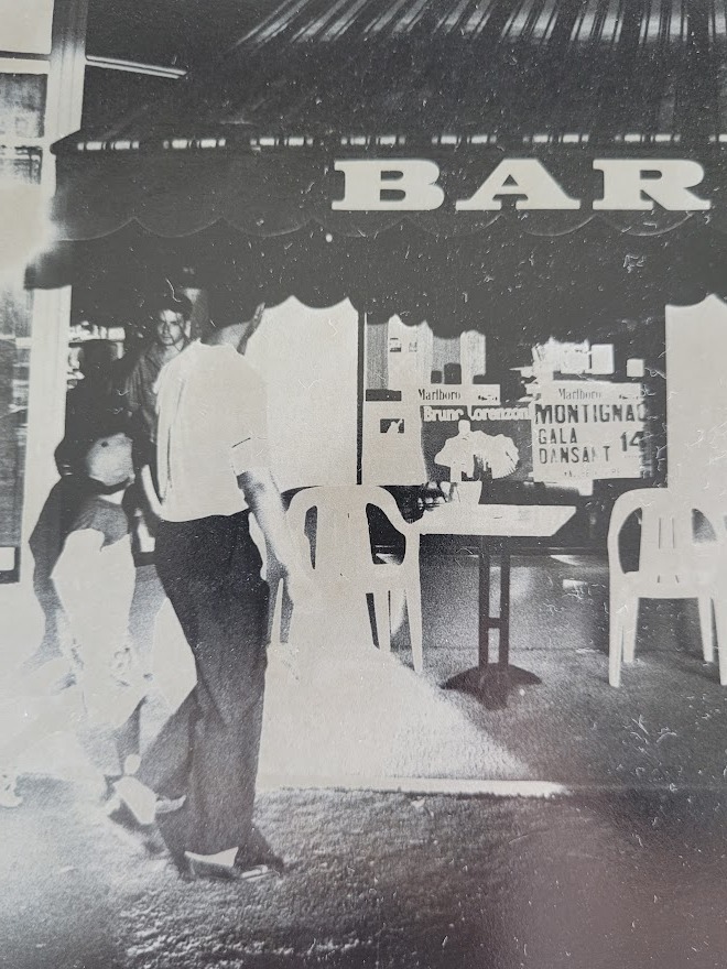 Bar tabac, arty print poetic version of a french cafe by Michael Joseph