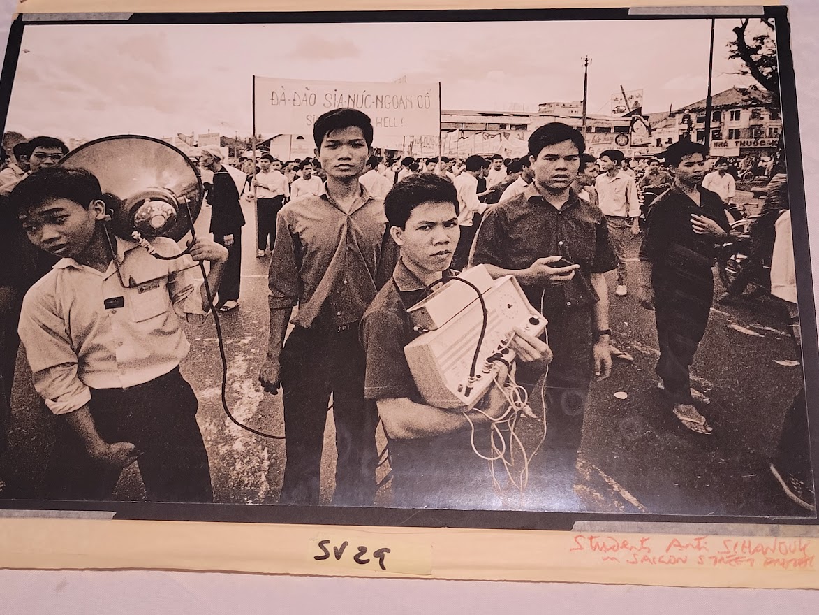 South Vietnam, anxious students at a rally during the 1964 rebellions by Michael Joseph
