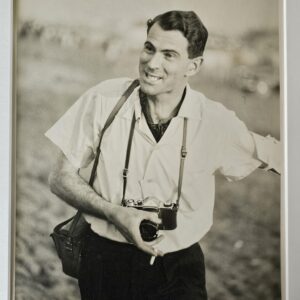 Handsome man with his camera possibly an architect authentic darkroom print by Michael Joseph