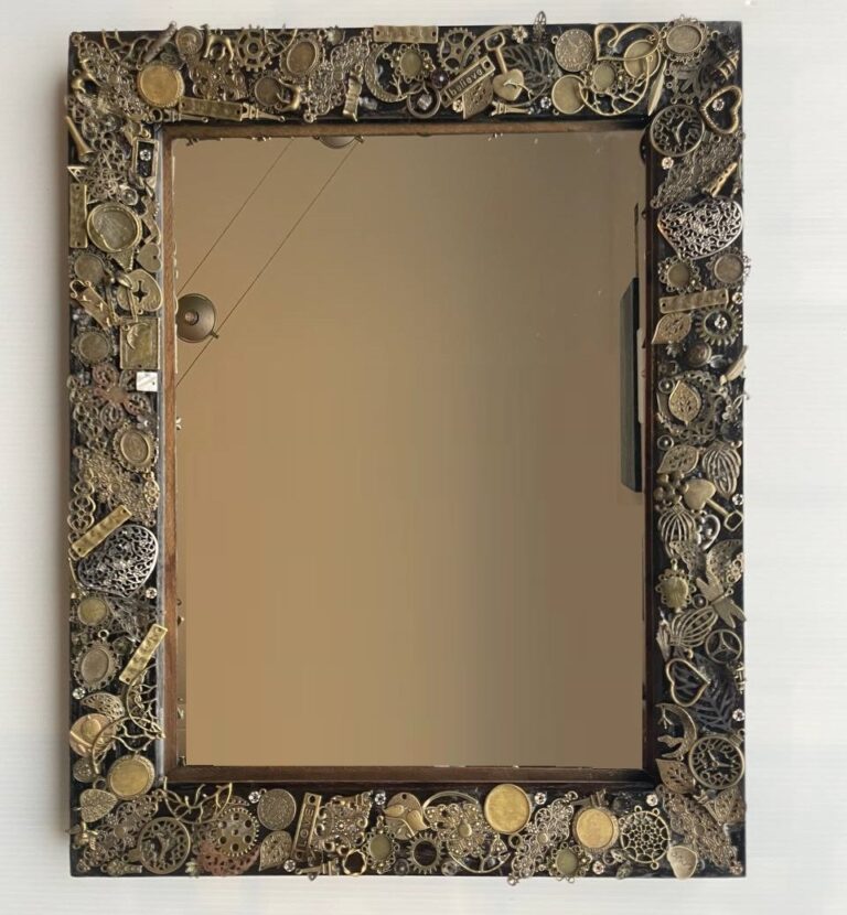 Jules Verne framed mirror - composition inspired by 20 thousand leagues under the sea