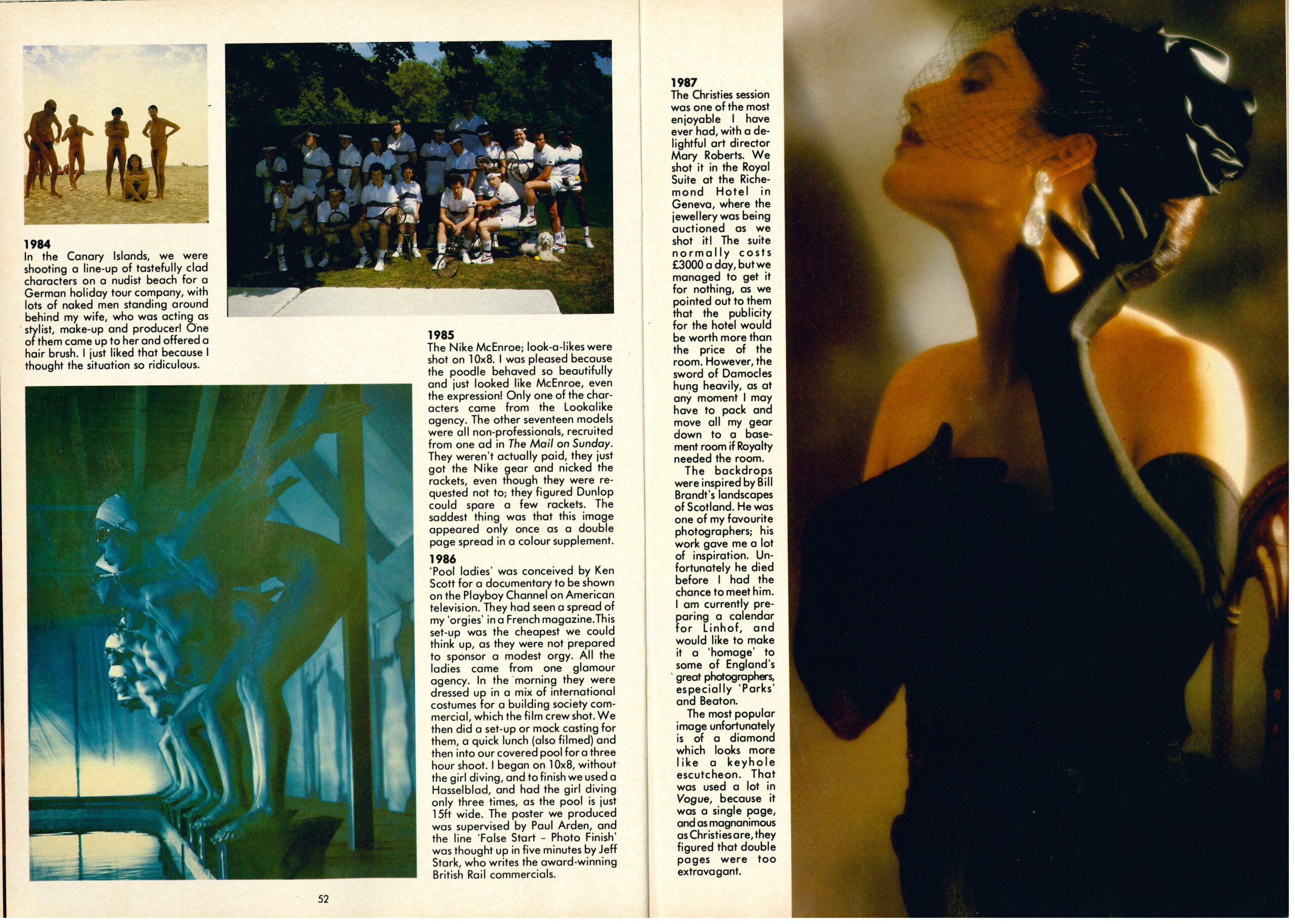 Pic Magazine, article about the work of Michael Joseph, London Advertising Photographer (text in english)