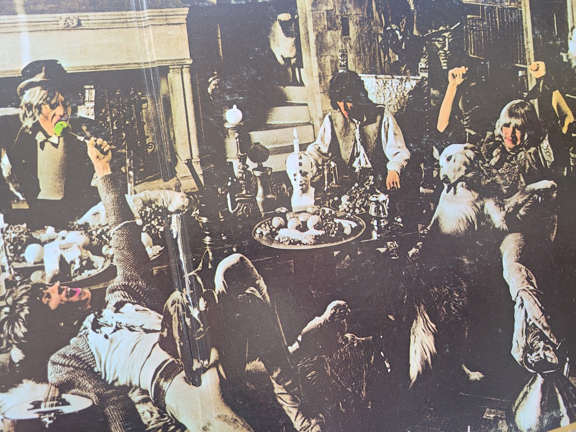Album Vinyl Beggars Banquet - signé par le photographe, musique par les Rolling Stones, photo prise à Sarum Chase