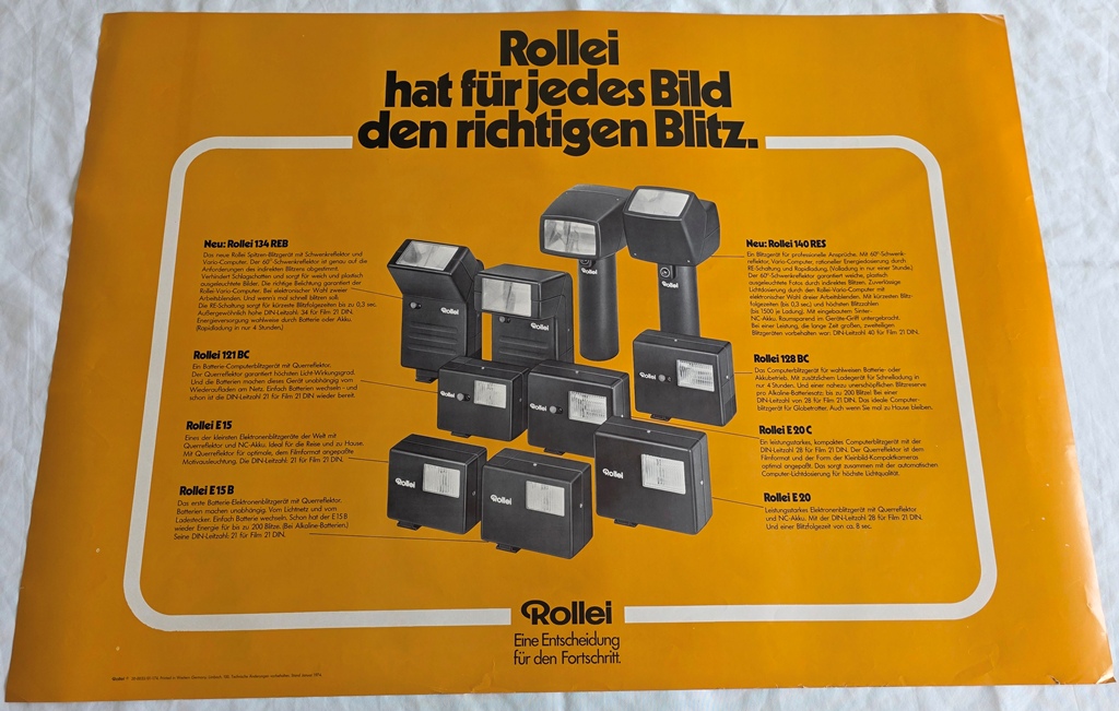 Laurel & Hardy - Rollei Campagne , 1974 (sosies) - affiche double face, photo par Michael Joseph – Image 2
