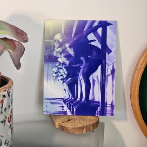 Pool ladies ready to dive - very blue - small format on aluminium, glossy finish, photo by Michael Joseph