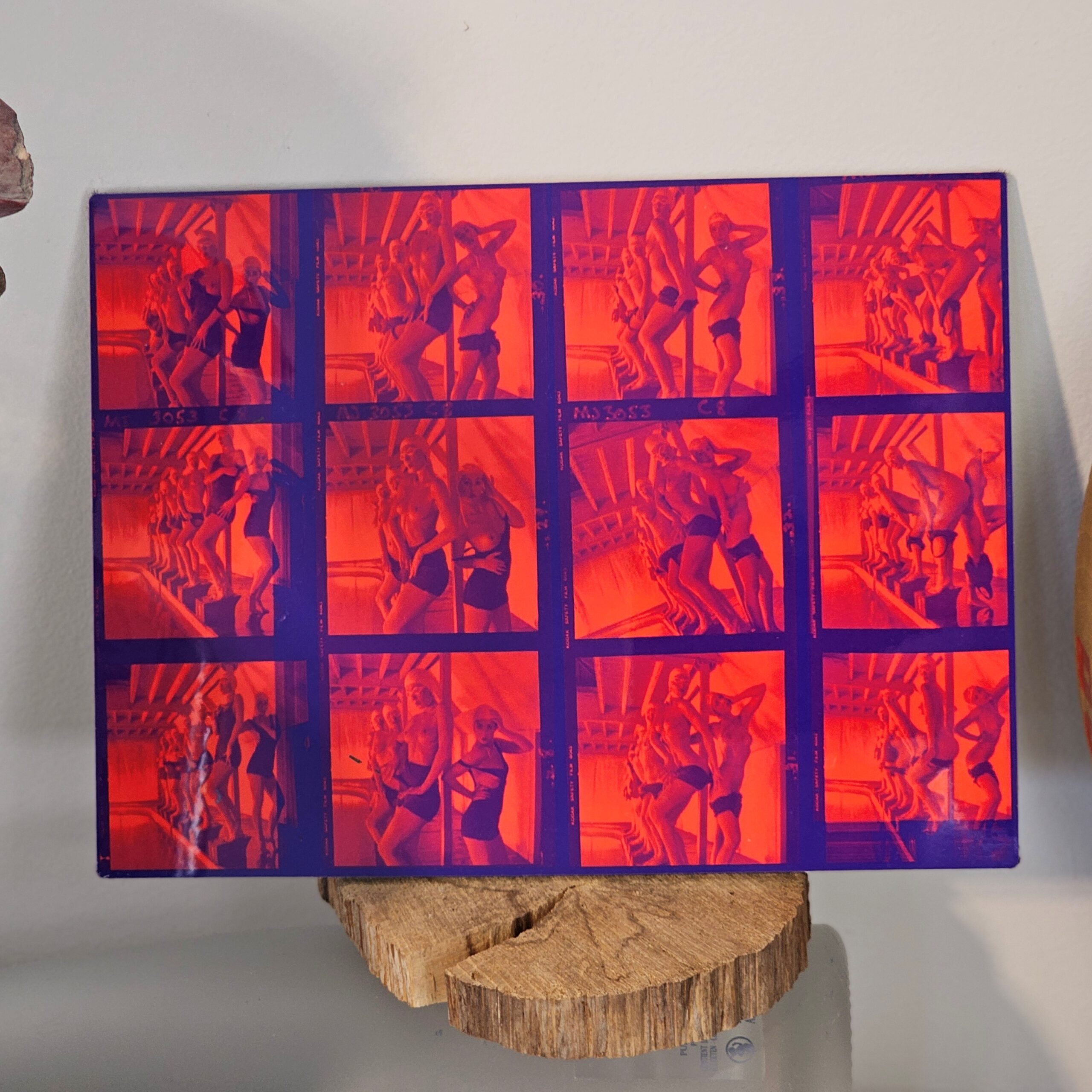 Pool ladies contact sheet - small format on aluminium, gloss finish, by Michael Joseph