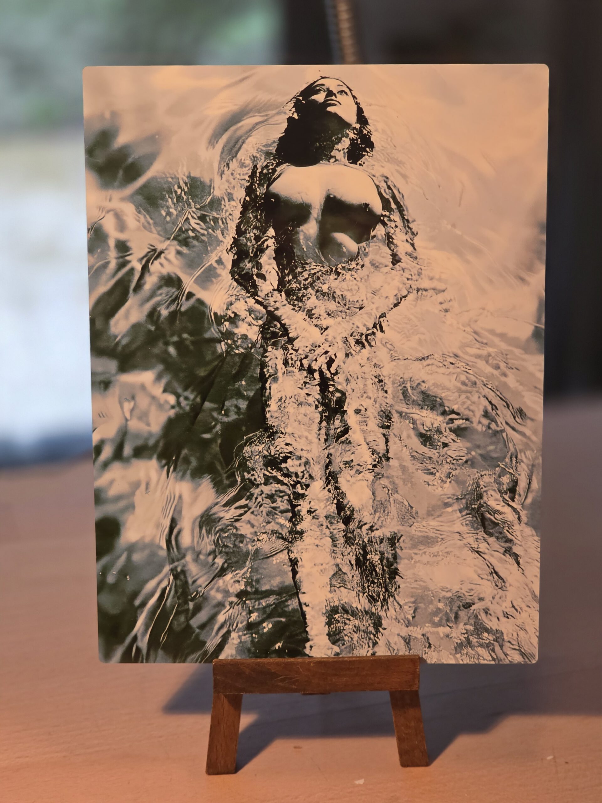 Solo swimmer - black and white, gloss finish Print on aluminium, photo by Michael Joseph (Copie)
