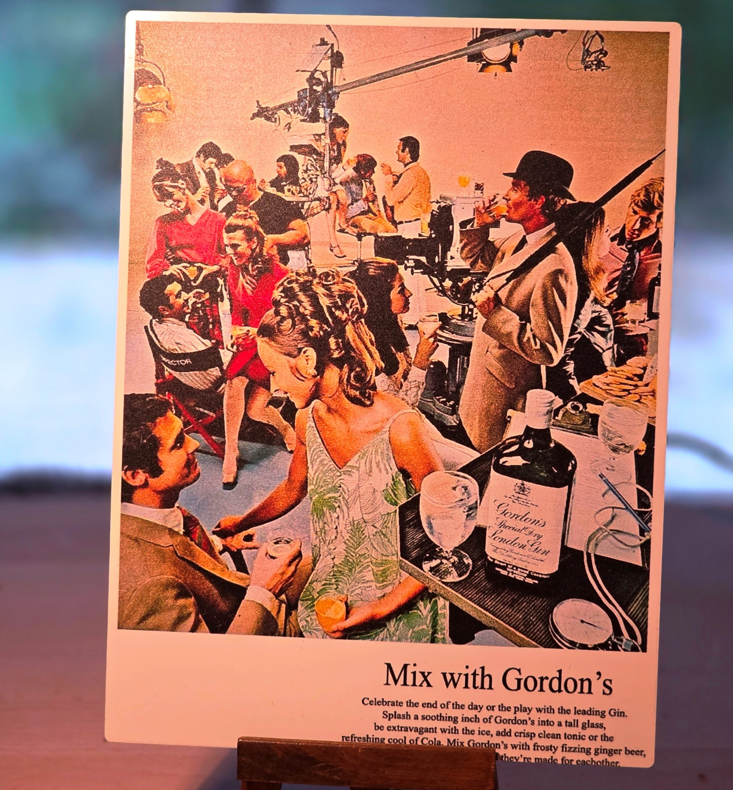 Gordon's early advert, after-work drinks in the studio - photo by Michael Joseph