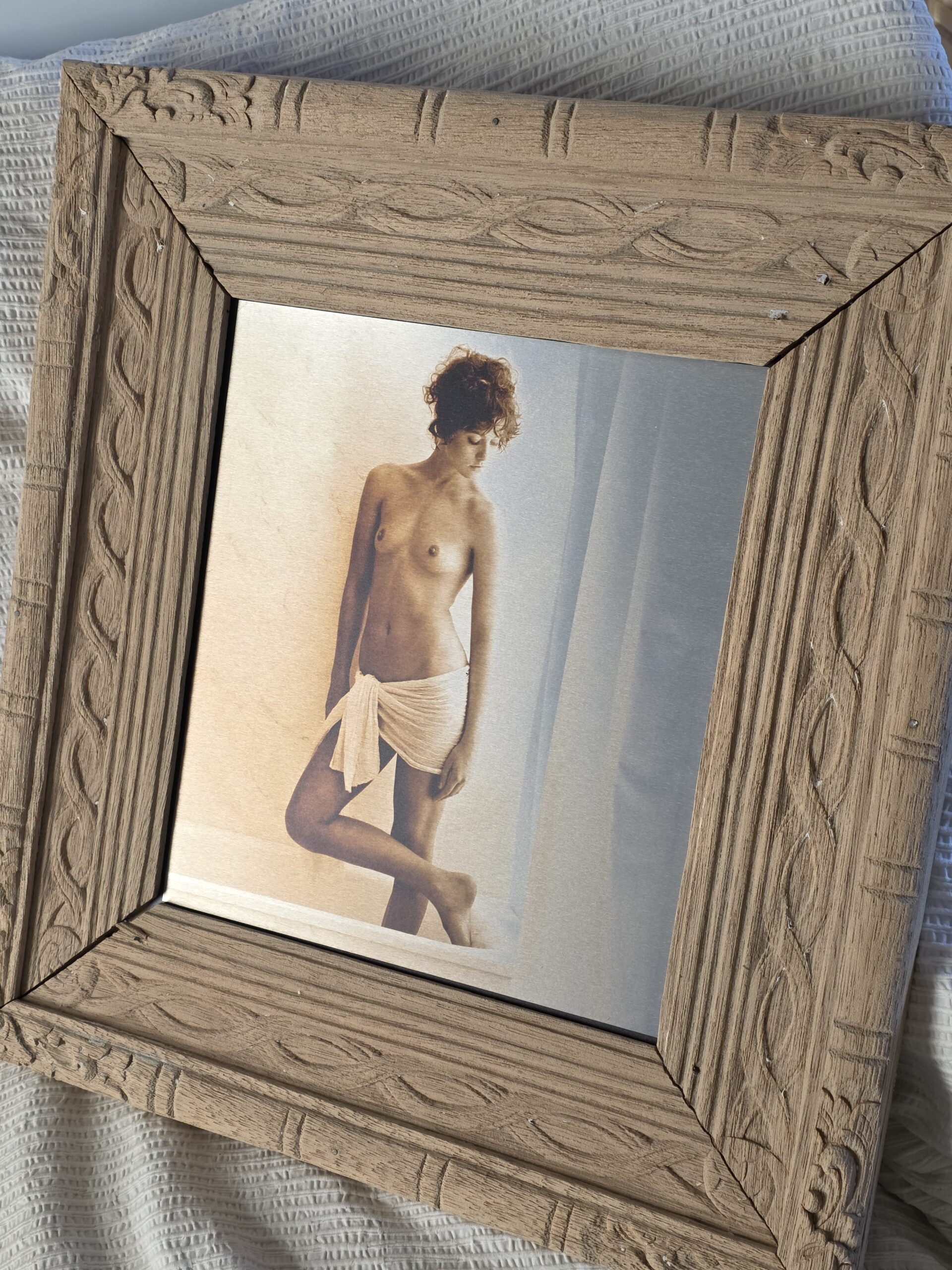 Nivea frontal, Now in tubs photoshoot, on aluminium, in upcycled wooden frame