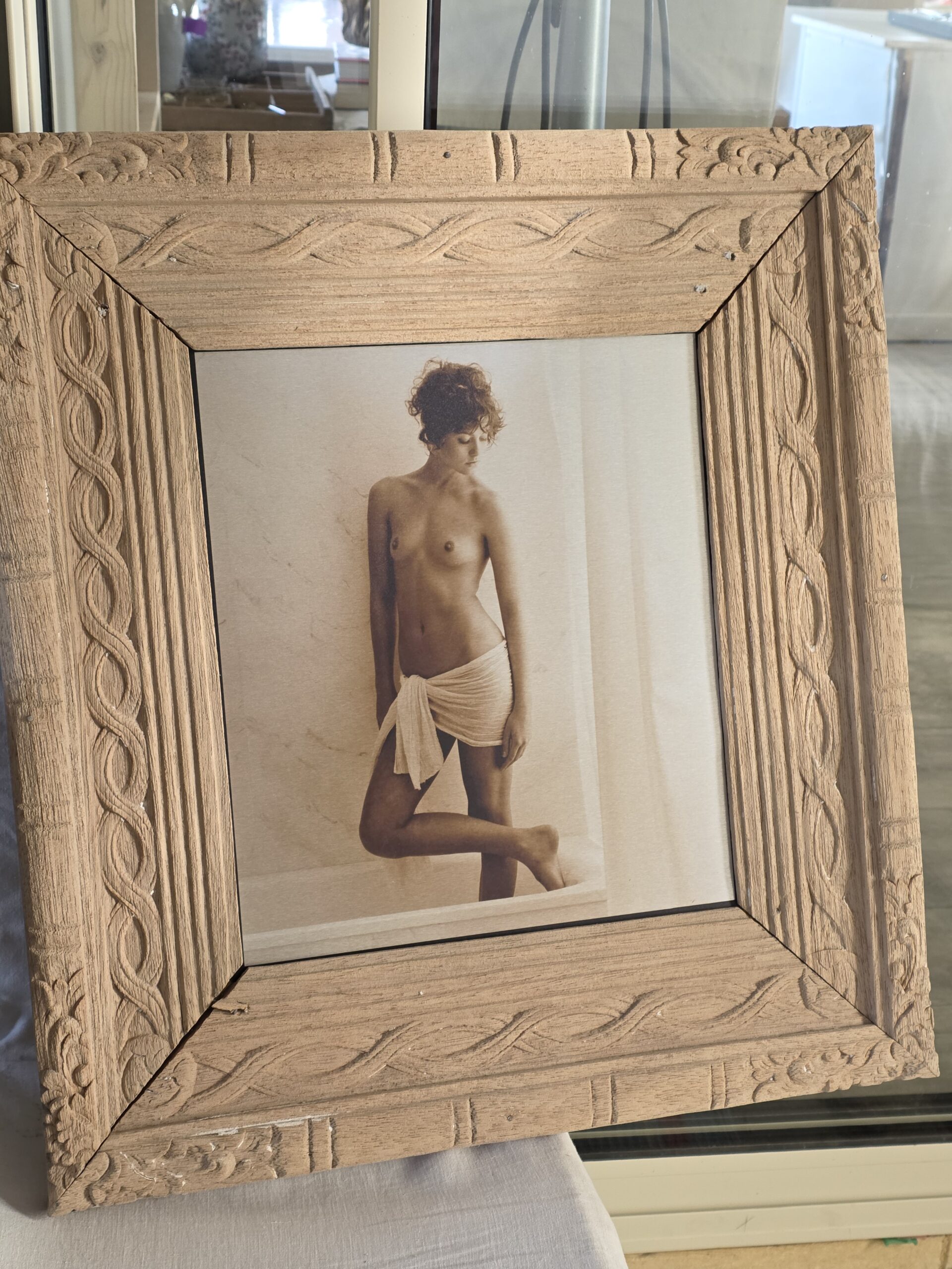 Nivea frontal, Now in tubs photoshoot, on aluminium, in upcycled wooden frame