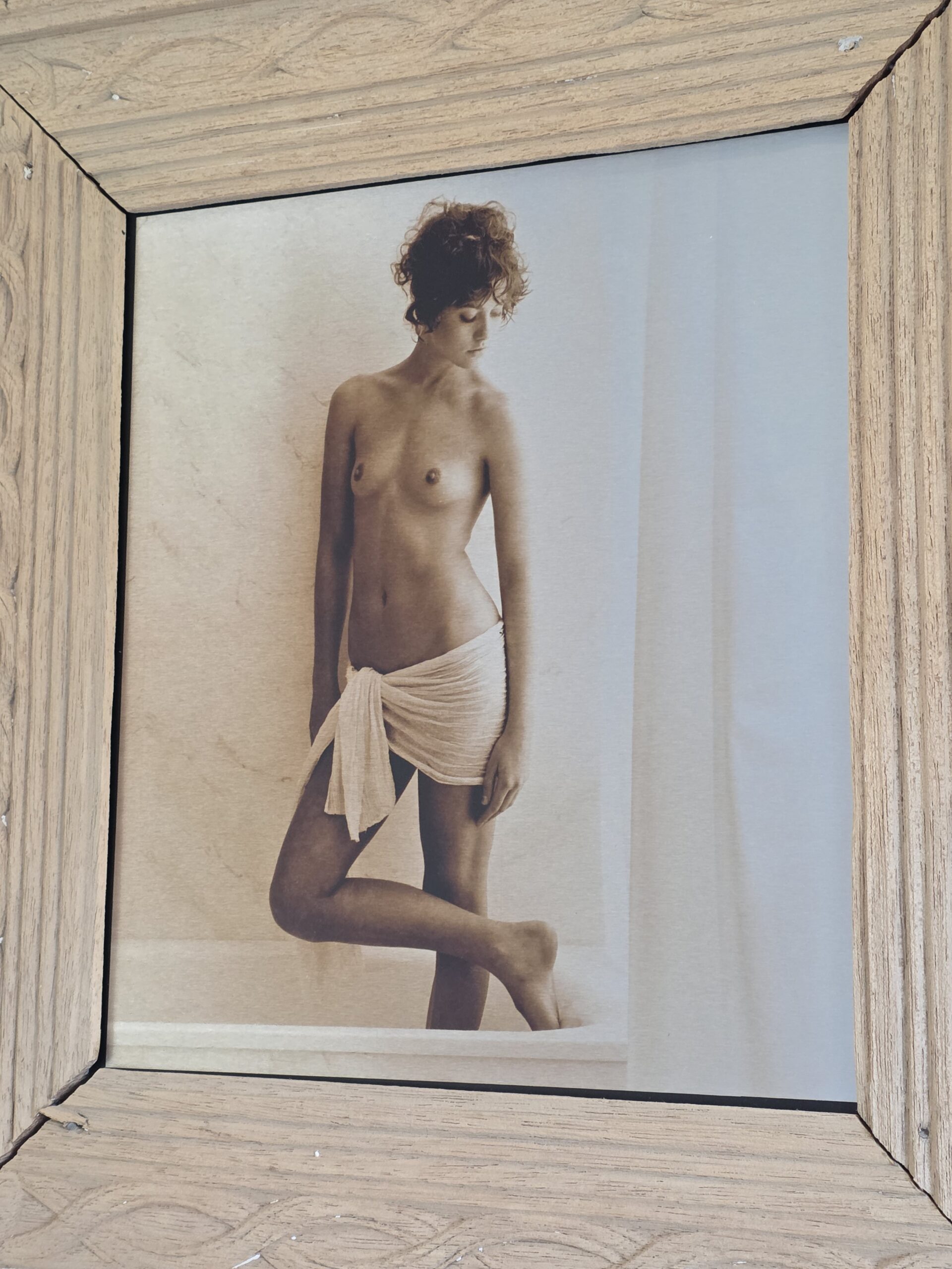 Nivea frontal, Now in tubs photoshoot, on aluminium, in upcycled wooden frame