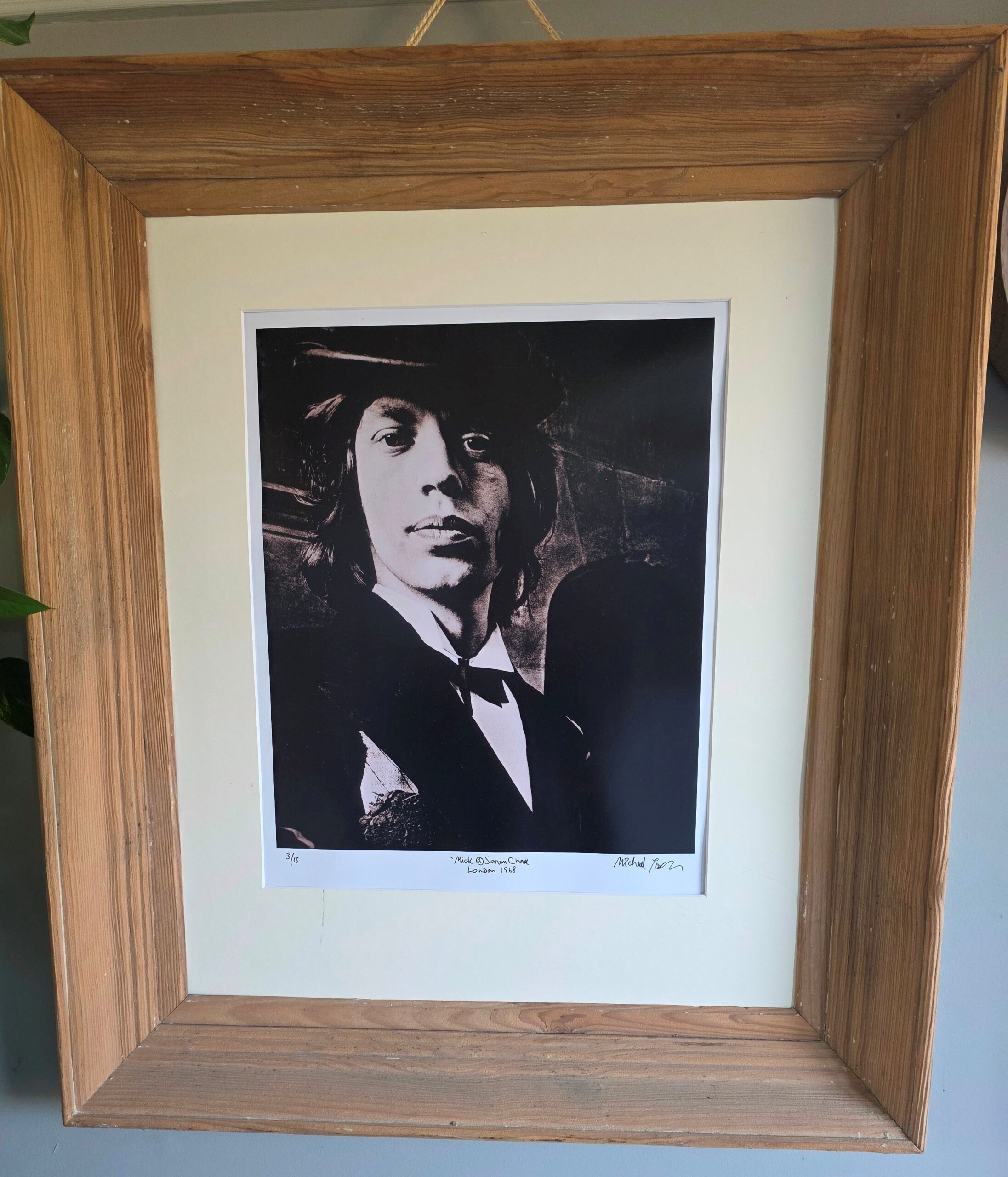 Portrait de Mick Jagger  - tirage en noir et blanc des années 90 - Michael Joseph