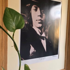 Portrait de Mick Jagger, tirage en noir et blanc