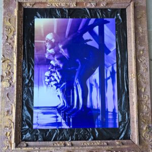 Tirage photographique artistique – Nageuses en mouvement, teintes bleutéesl – « Ready to Dive, Clapham » (photo prise dans les années 1970) – signé Michael Joseph