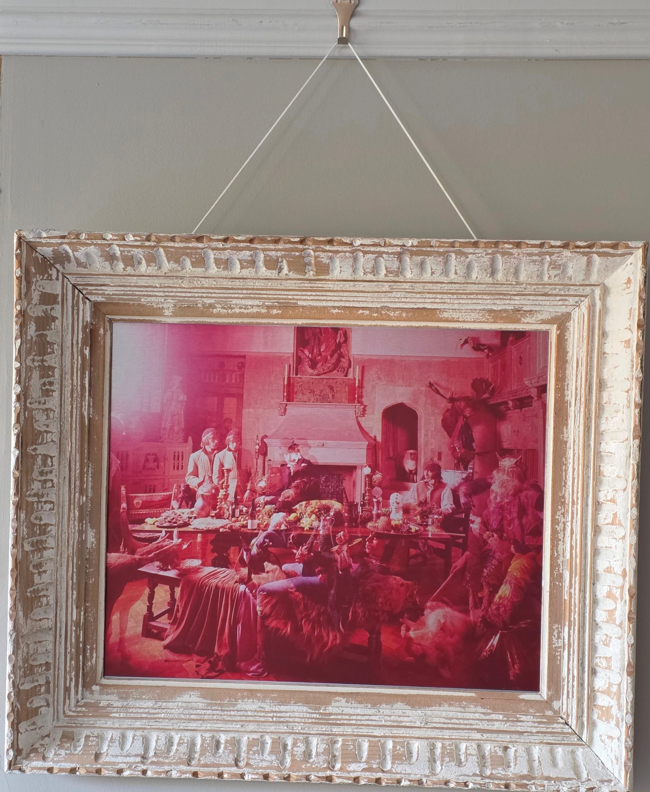 Double exposition Banquet, big print on aluminium, gloss finish, photo by Michael Joseph