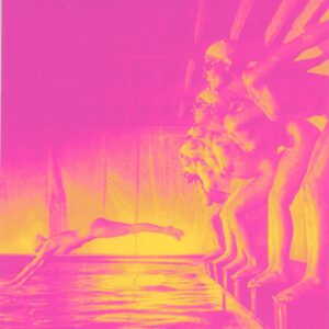 False start, gloss finish, pink & orange, print on aluminium, photo by Michael Joseph