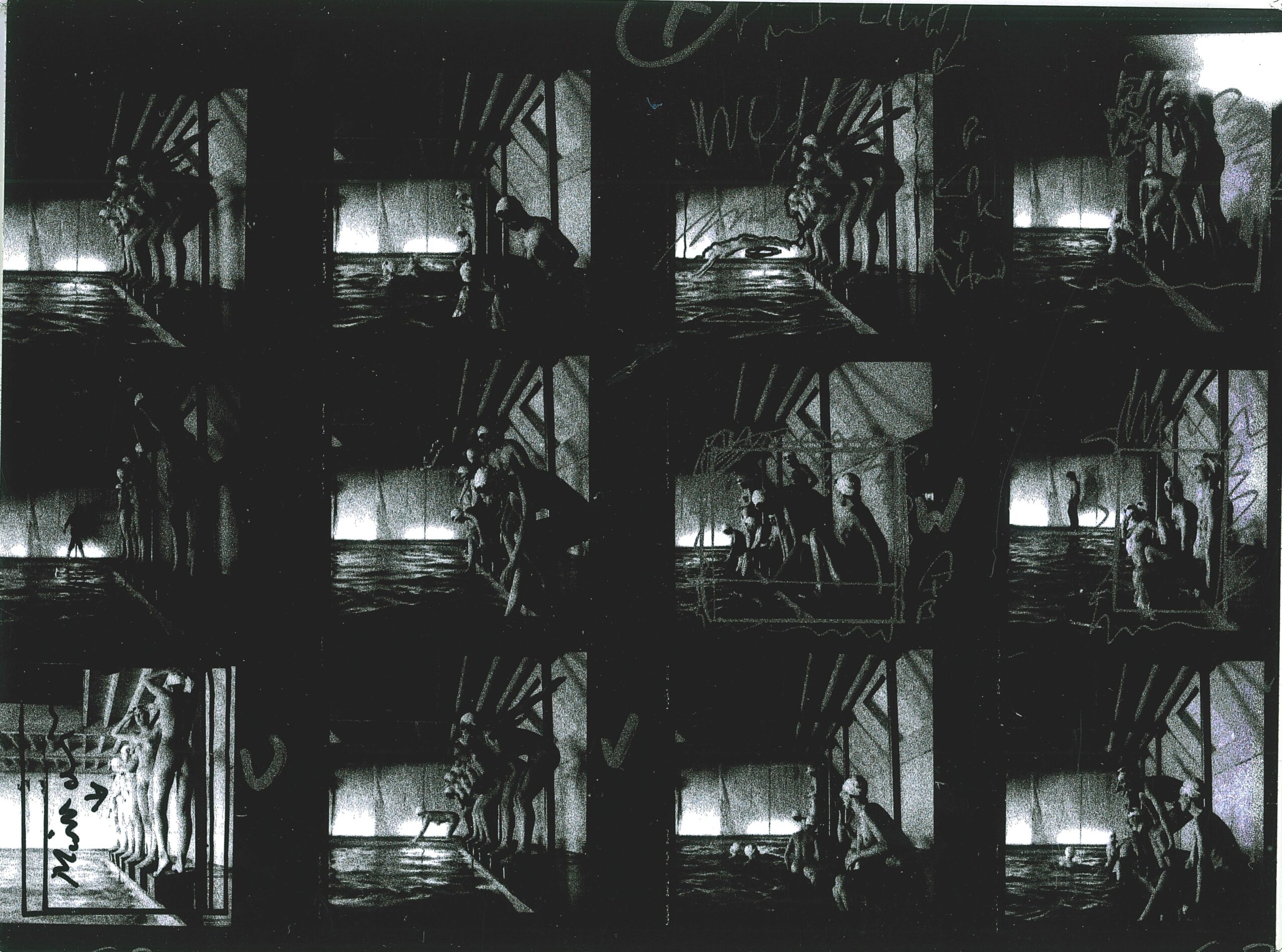 Pool ladies resting in their cozzies - small format on aluminium, contact sheet, gloss finish, by Michael Joseph