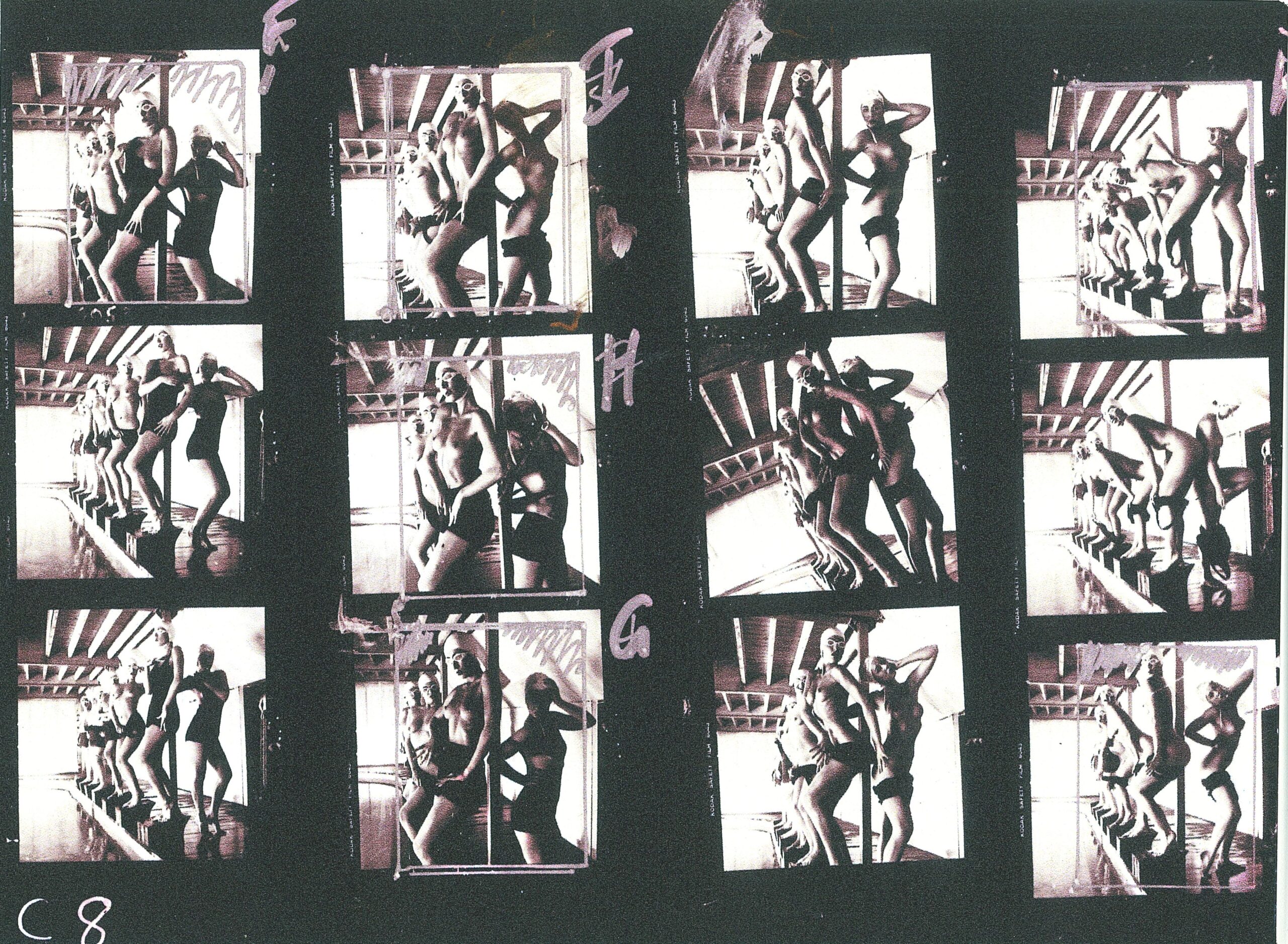 Pool ladies resting in their cozzies - small format on aluminium, contact sheet, gloss finish, by Michael Joseph