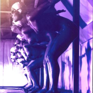 Ready to dive, gloss finish, purple, print on aluminium, photo by Michael Joseph