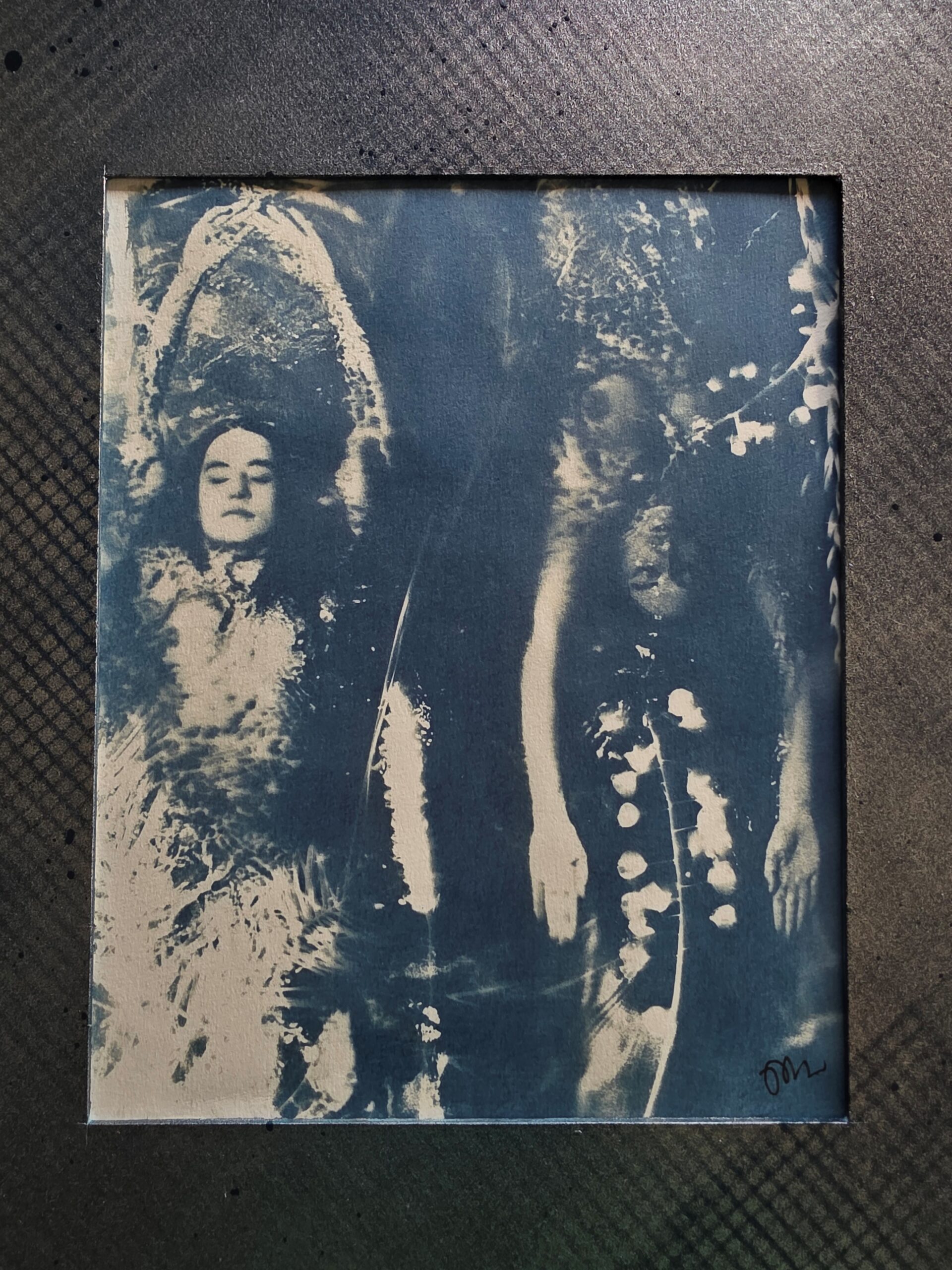 Swimming opposite, cyanotype, photo by Michael Joseph