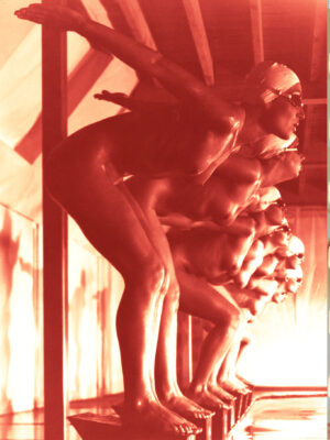 Reddy to dive, Collection Pool Ladies, Photographie publicitaire londonienne Carte postale de Michael Joseph