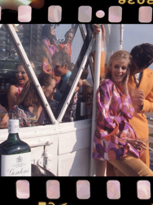 Lighthouse party for Gordon's Gin – Alcohol Advertising Group Scene Postcard by Michael Joseph
