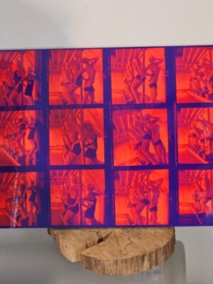 Pool ladies contact sheet - small format on aluminium, gloss finish, by Michael Joseph