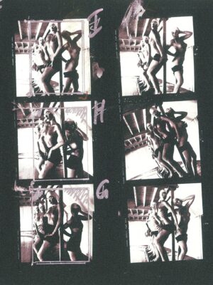 Pool ladies resting in their cozzies - small format on aluminium, contact sheet, gloss finish, by Michael Joseph