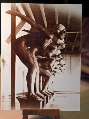 Ready to dive - brown warm-toned edition – gloss finish – print on aluminium
