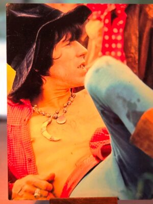 Keith Richards in red shirt - out-take from Banquet photo-shoot, print on aluminium by Michael Joseph