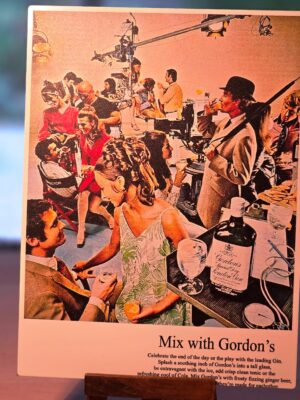 Gordon's early advert, after-work drinks in the studio - photo by Michael Joseph