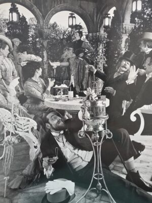 Drinking under the table with french can-can dancer by Michael Joseph