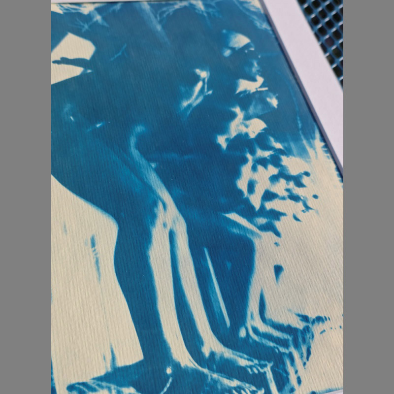 Prêtes à plonger – cyanotype unique – séance photo « Pool Ladies » par Michael Joseph – Image 4