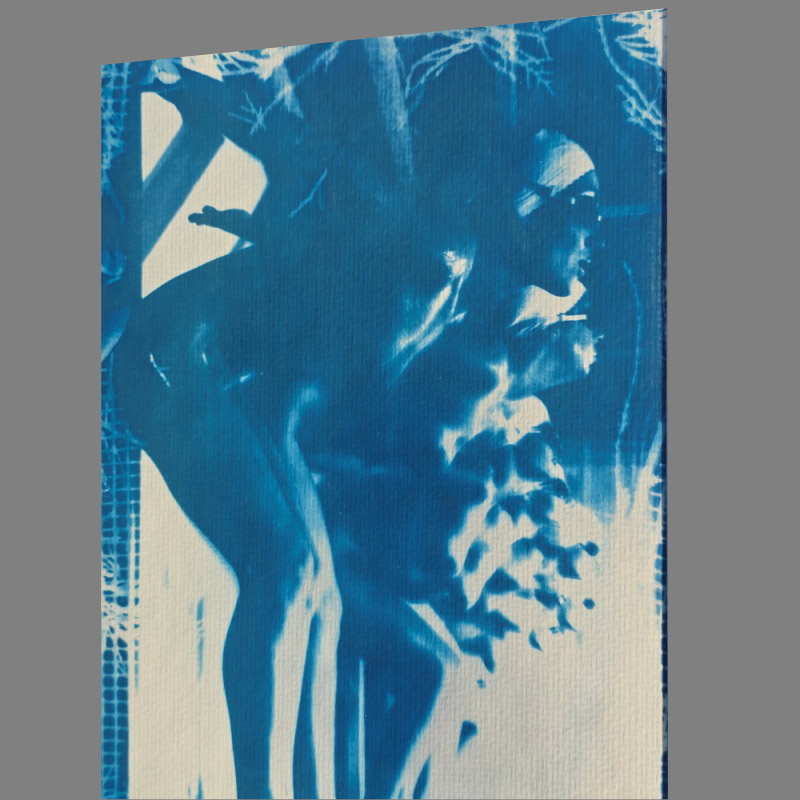 Prêtes à plonger – cyanotype unique – séance photo « Pool Ladies » par Michael Joseph – Image 2