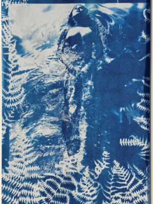 Solo swimmer - cyanotype from Pool Ladies photo-shoot by Michael Joseph