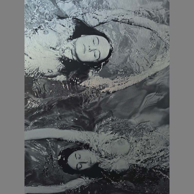 Swimming Opposite – Framed Aluminium Print, Pool Ladies Series by Michael Joseph - Image 7